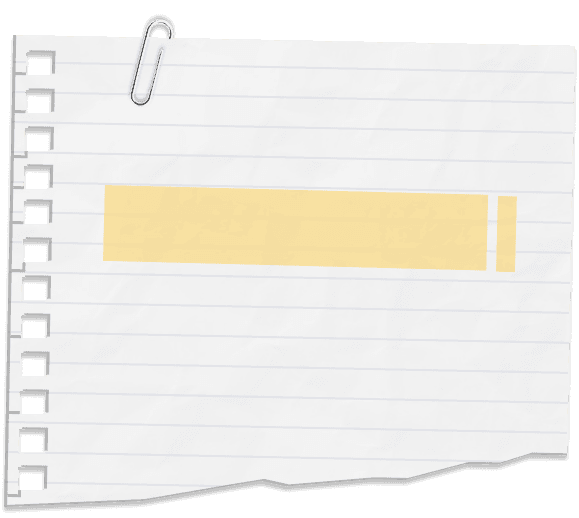 Papel com nome e profissão